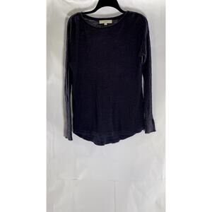 ANN TAYLOR LOFT Women's Navy Knit Crewneck Long Sleeve Pullover Sweater SZ S